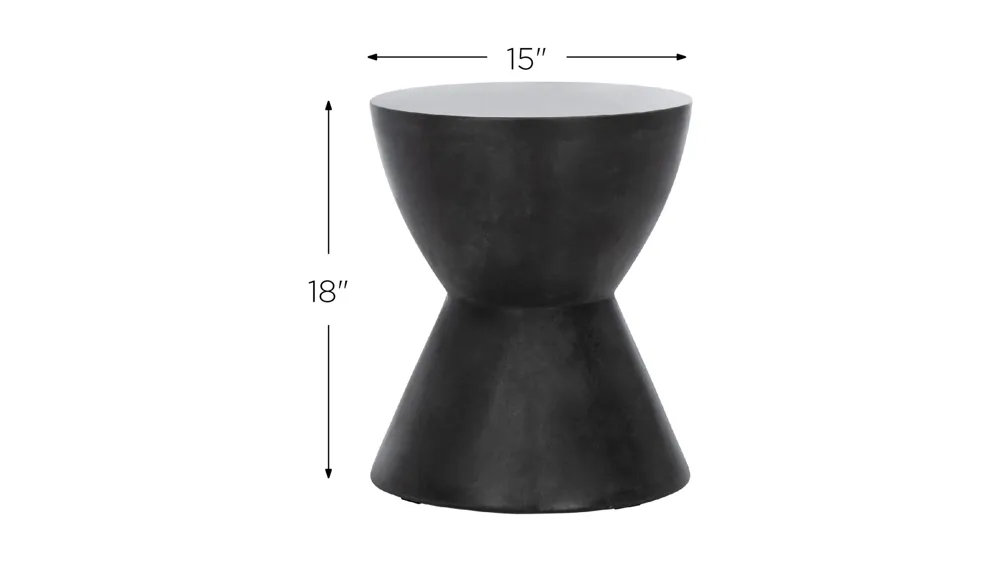Burbank Outdoor Concrete Accent Stool Dimensions