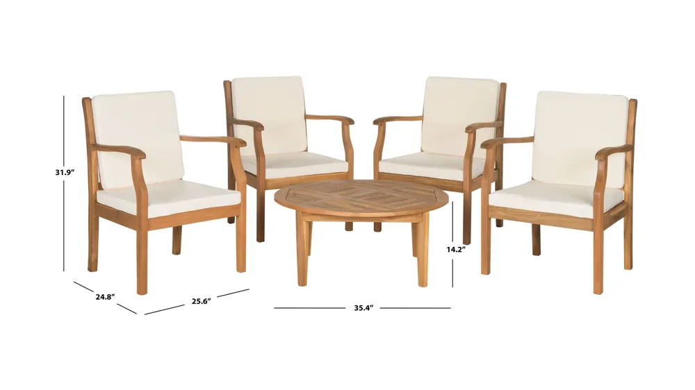 Varda 5-pc. Outdoor Coffee Set Dimensions