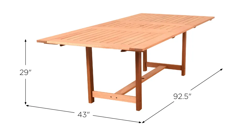 Amazonia Outdoor Dining Table Dimensions
