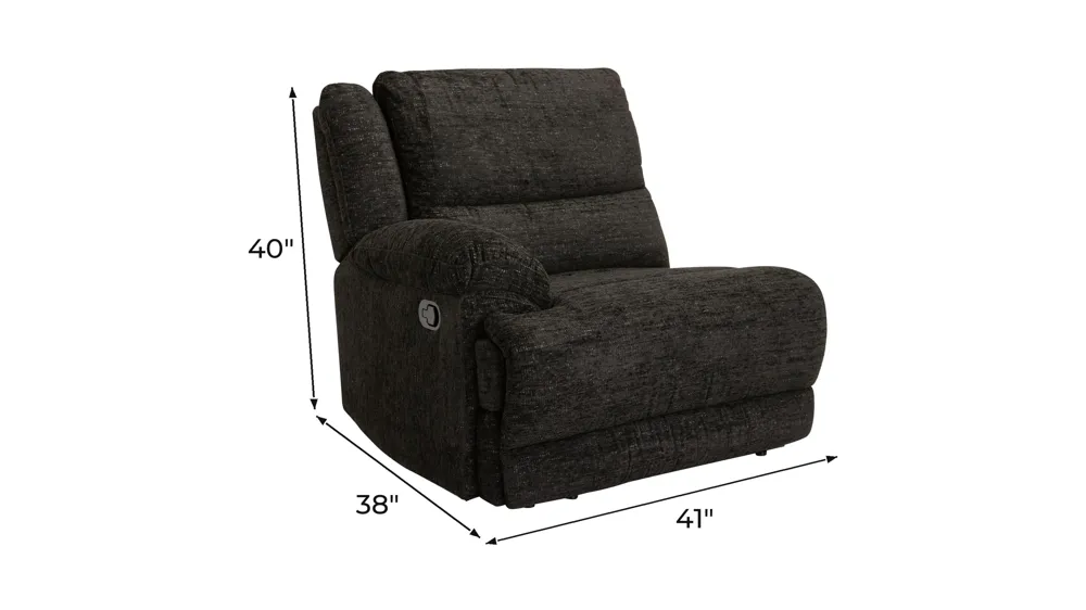 Filmore Left Arm Facing Manual Recliner Dimensions
