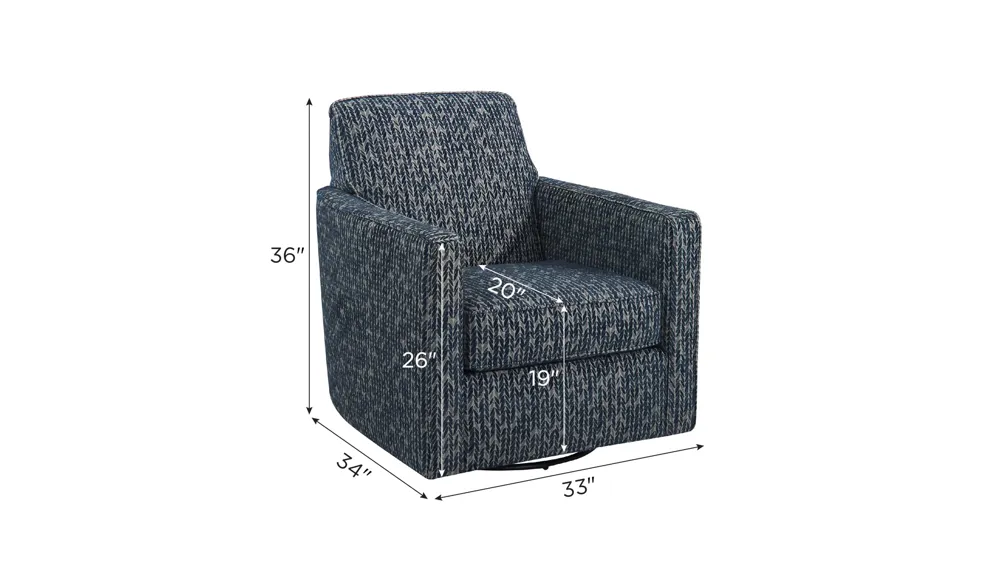 Arro Swivel Accent Chair Dimensions