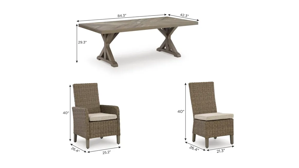 Laguna Heights 7-pc. Dining Set Dimensions