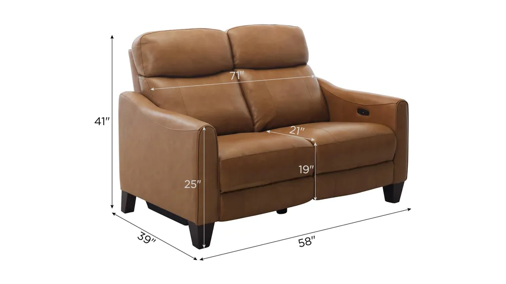 Mullican Zero Gravity Power Loveseat w/ Power Headrest Dimensions