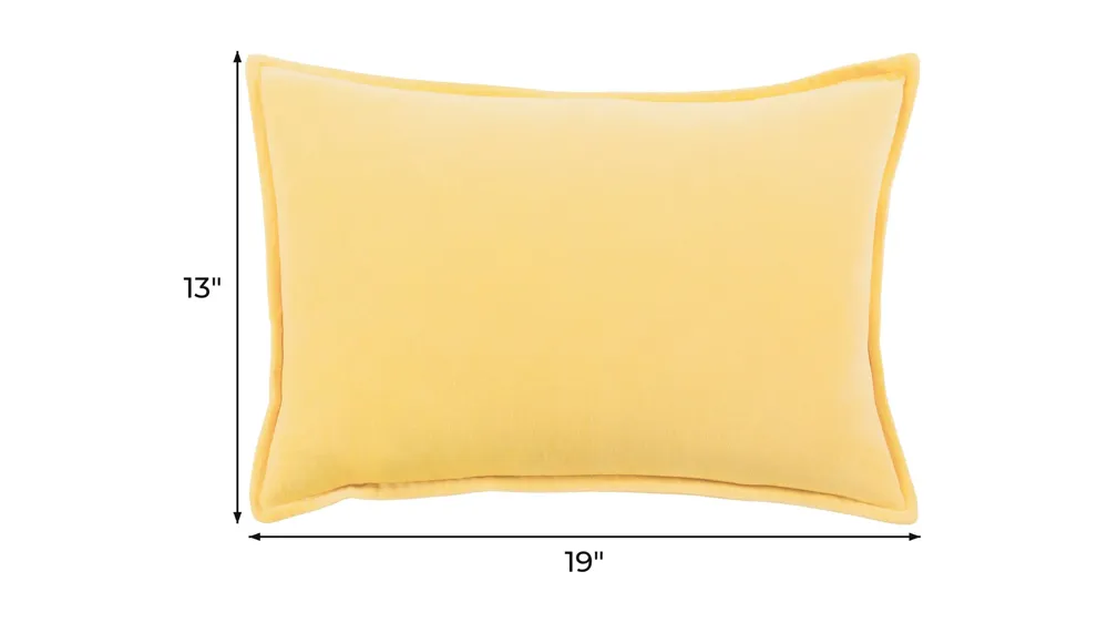 Cotton Velvet 13" x 19" Throw Pillow Dimensions