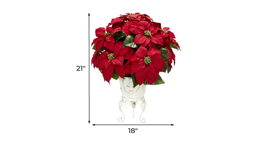 Poinsettia Artificial Arrangement Dimensions