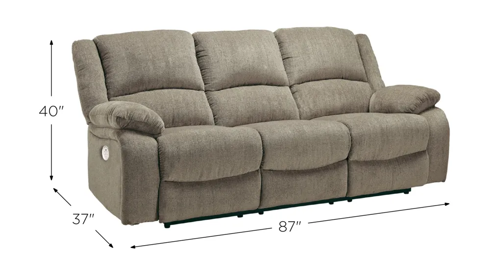 Draycoll Reclining Sofa Dimensions