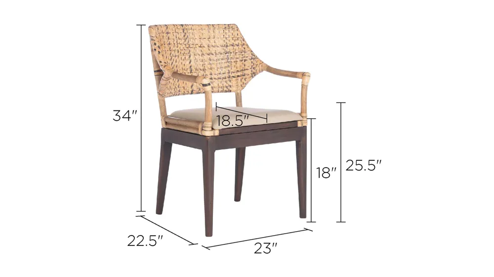 Honor Arm Chair Dimensions