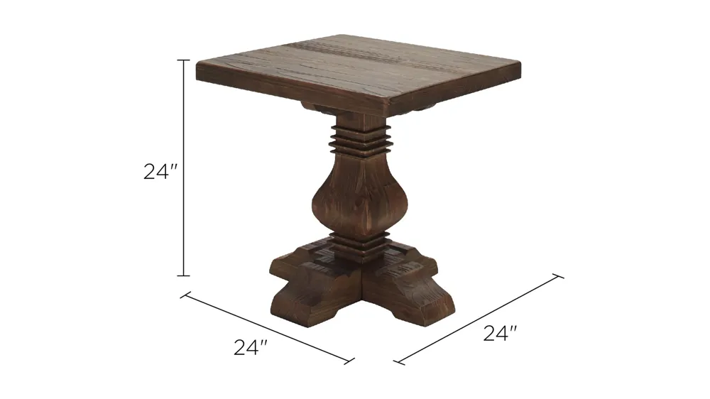 Alice Square End Table Dimensions