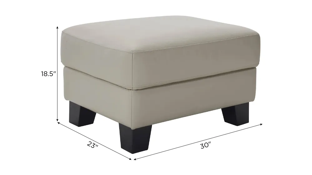 Diego Leather Chair Ottoman Dimensions