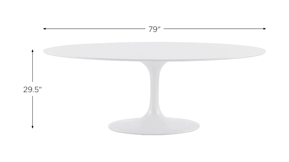 Astrid 79" Oval Table Dimensions