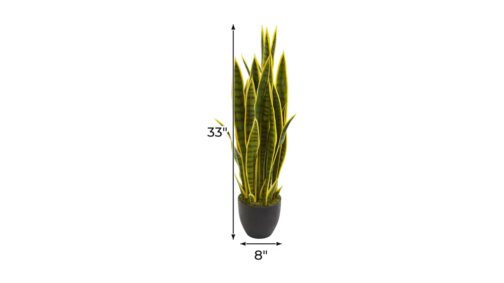 33in. Sansevieria Artificial Plant Dimensions