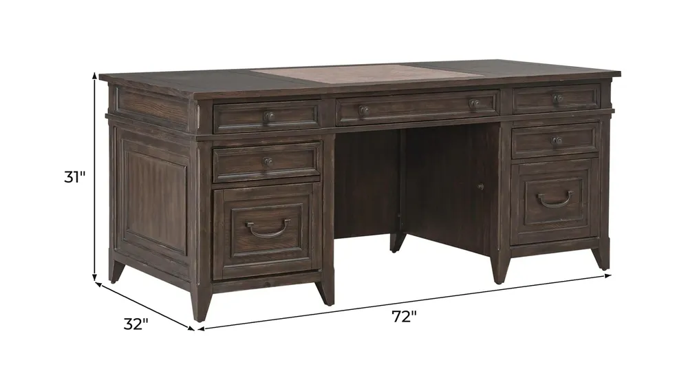 Paradise Valley Executive Desk Dimensions