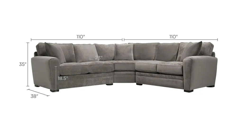 Artemis II 3-pc. Sectional Dimensions