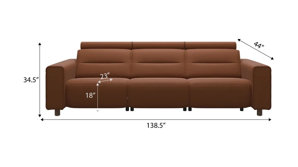 Emily 6-pc. Power Sofa Dimensions