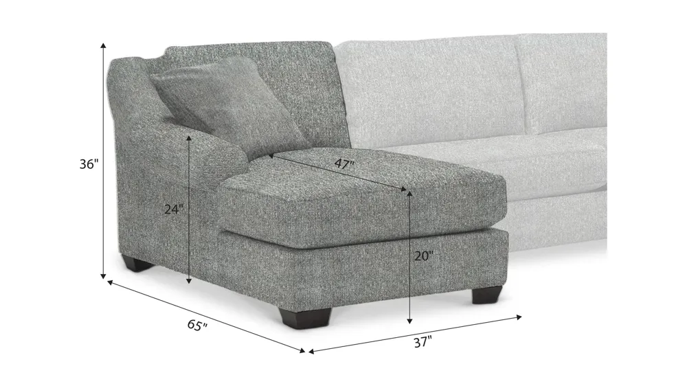 Thatcher Left Arm Facing Chaise Dimensions