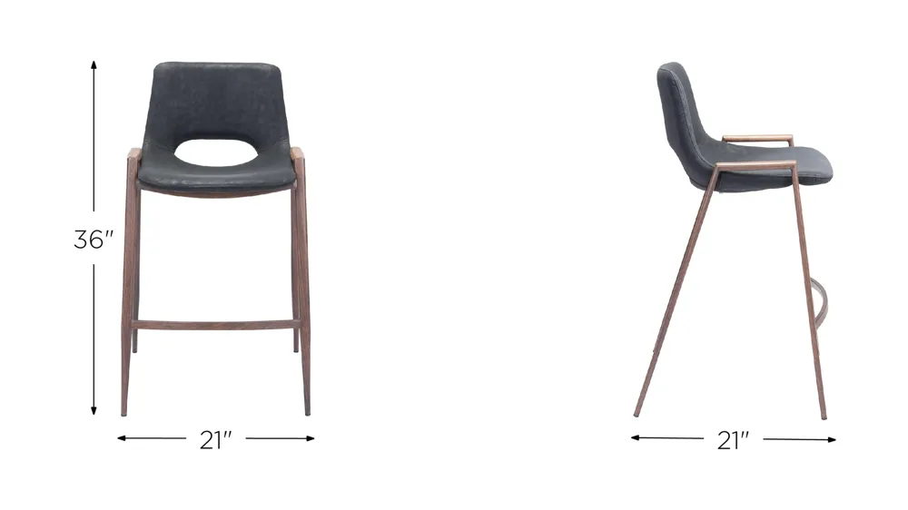Desi Counter-Height Stool: Set of 2 Dimensions