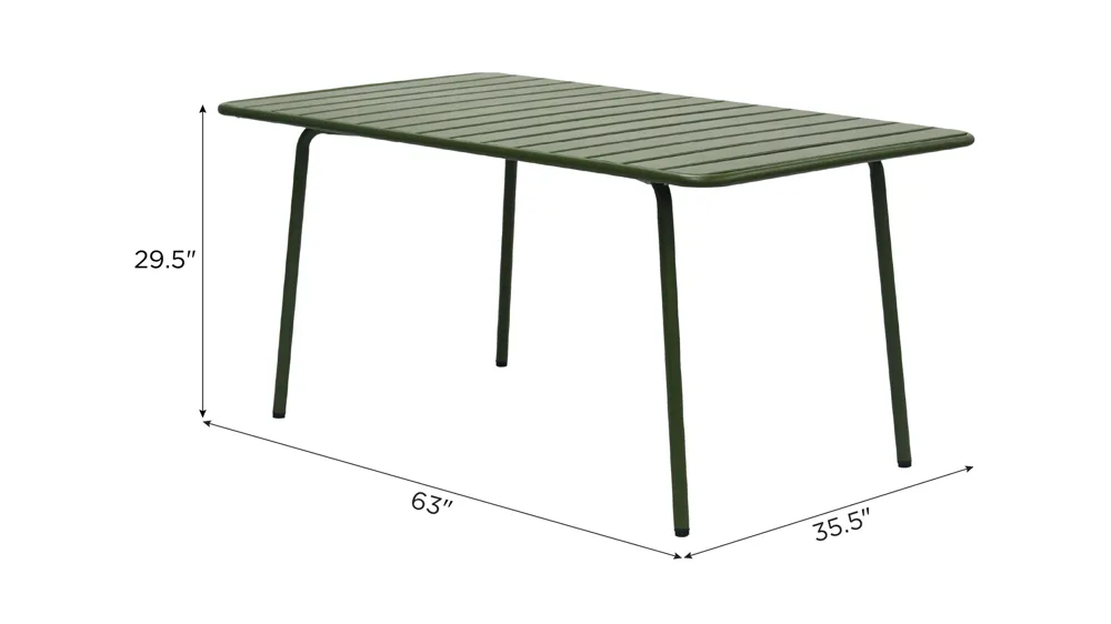 Rosco 63" Outdoor Table Dimensions