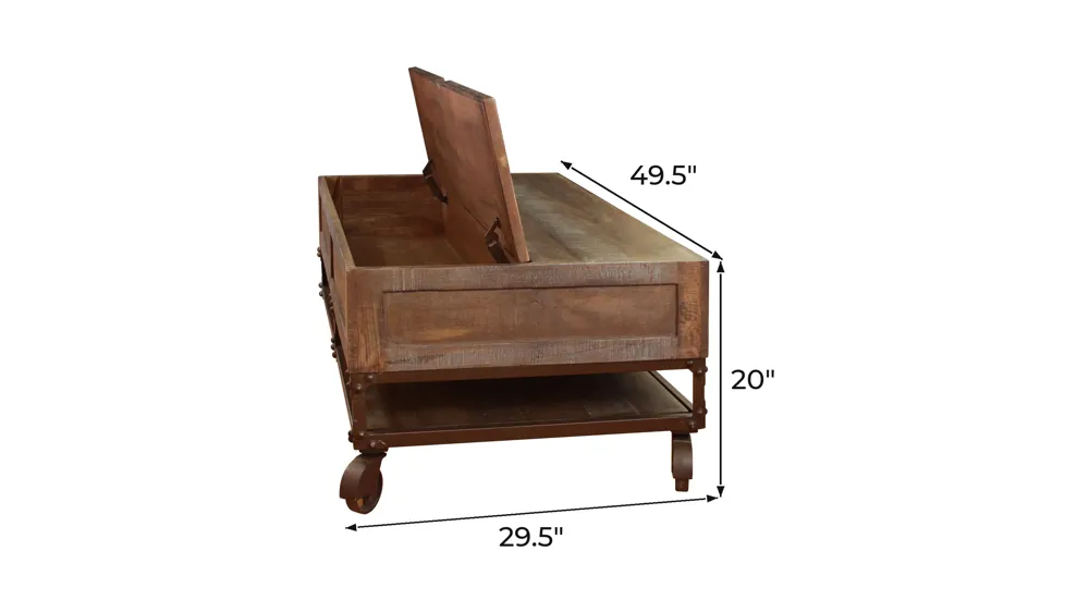 Urban Rectangular Gold Coffee Table Dimensions