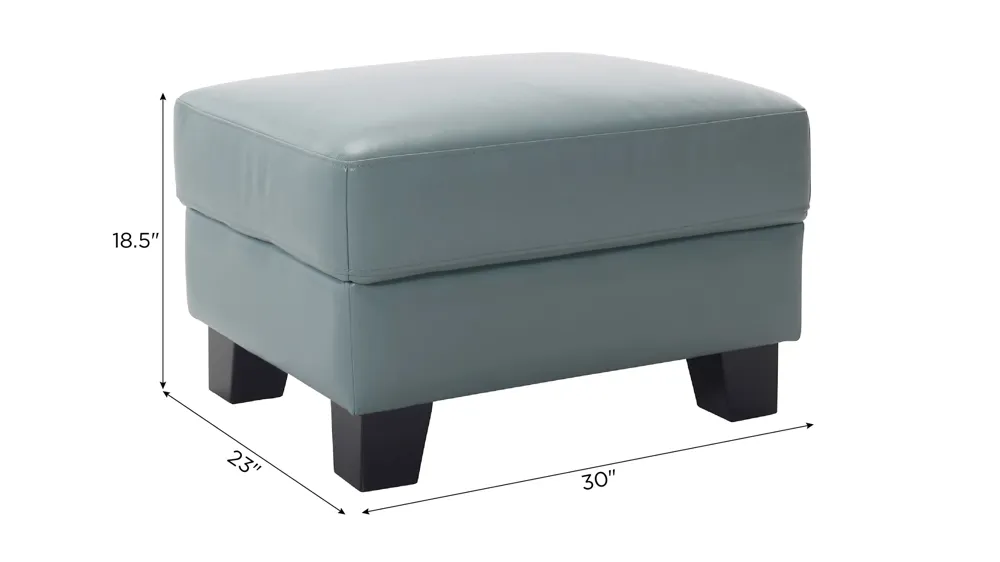 Diego Leather Chair Ottoman Dimensions