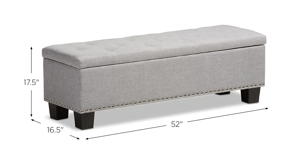 Hannah Storage Ottoman Bench Dimensions
