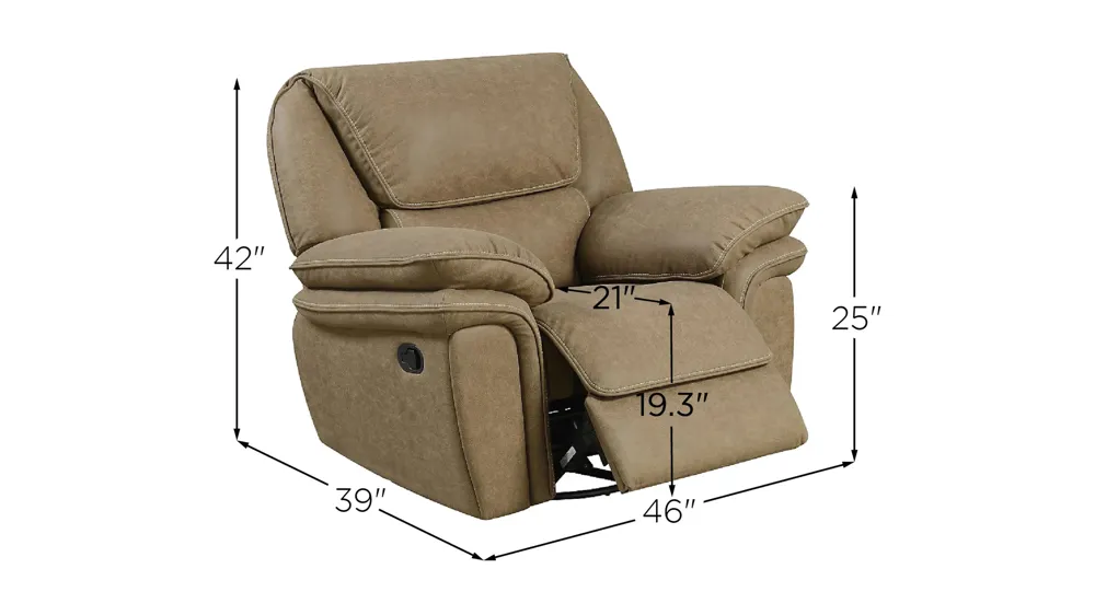 Allyn Swivel Gliding Recliner Dimensions