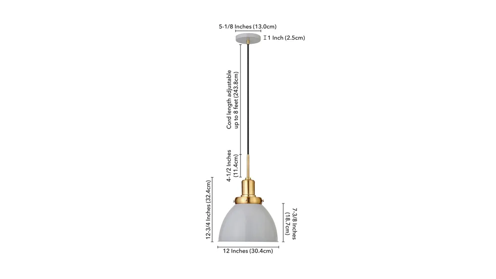 Pari Metal Pendant Dimensions