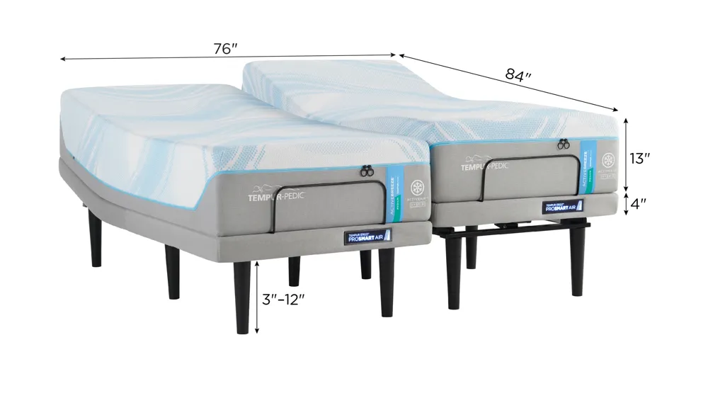 Tempur ActiveBreeze 2.0 System Medium Hybrid Mattress Dimensions