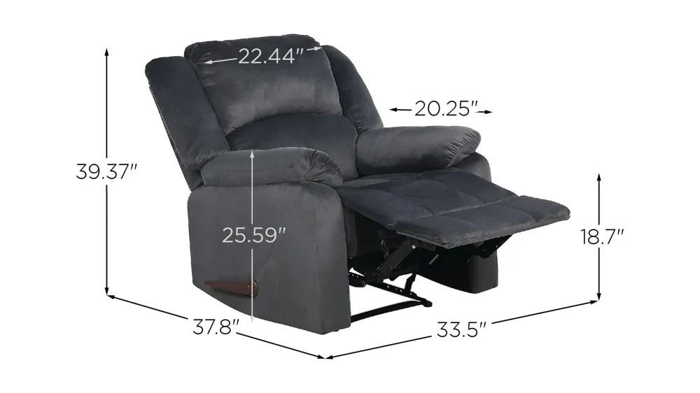 Parkdale Manual Recliner Dimensions