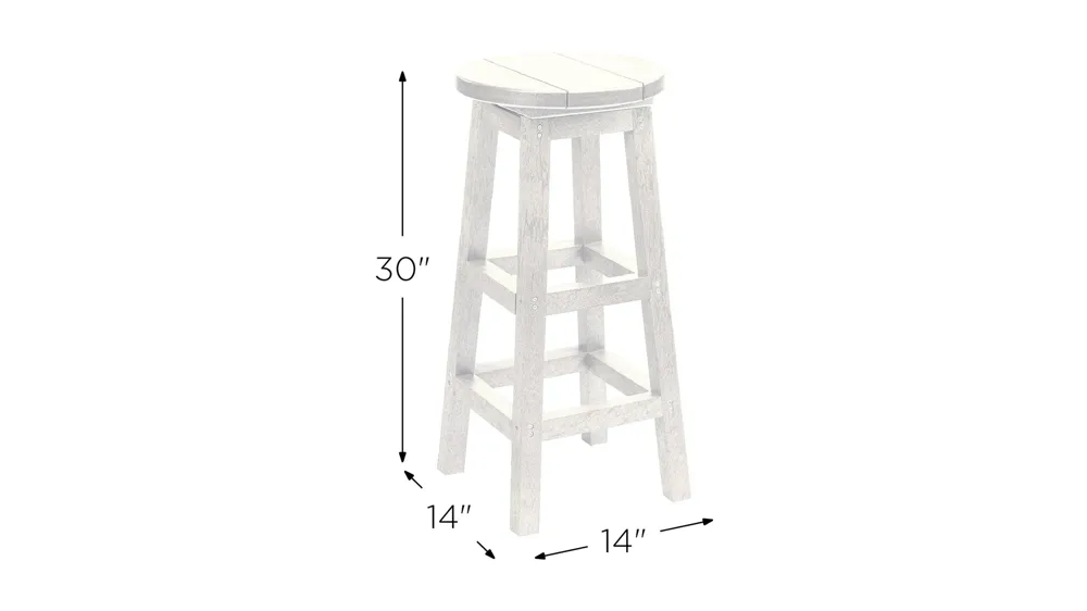 Generation Recycled Outdoor Barstool Dimensions