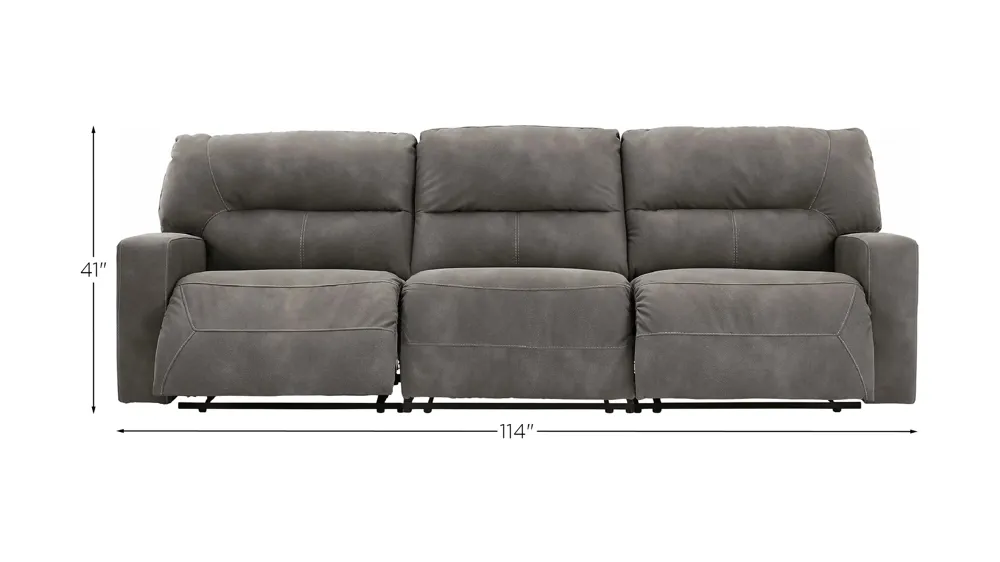 Next-Gen DuraPella 3-Piece Power Reclining Sectional Dimensions