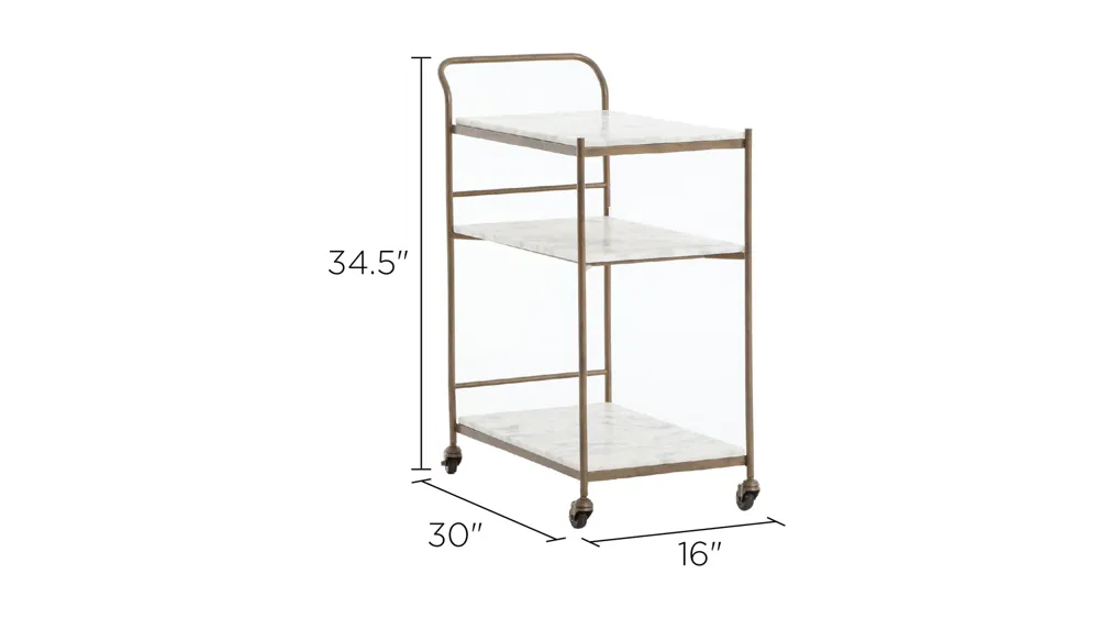 Felix Rectangular Bar Cart Dimensions