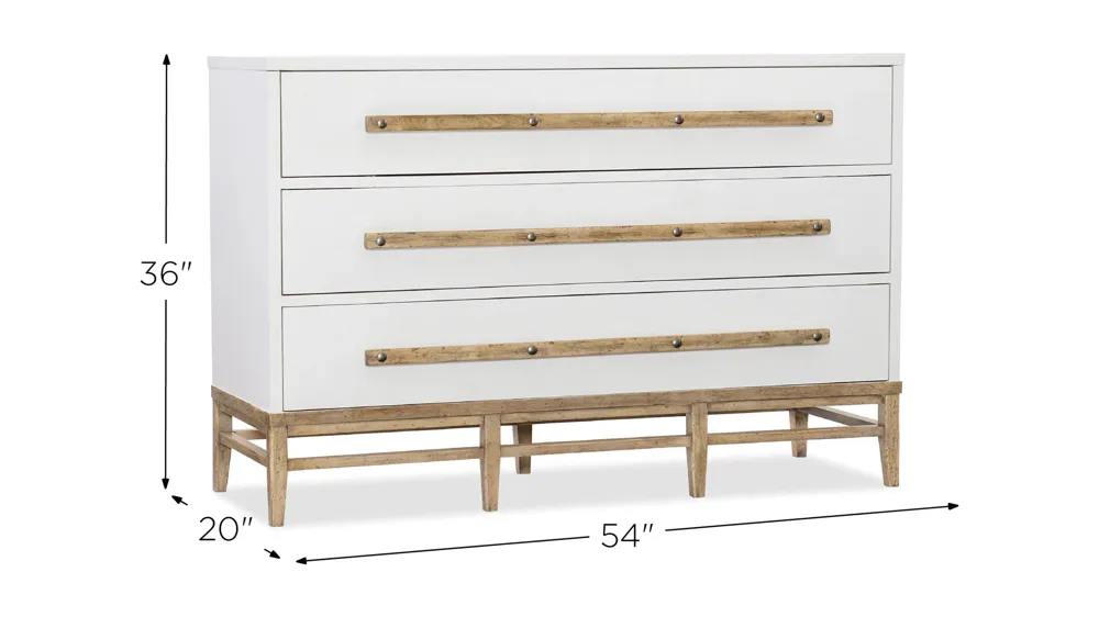 Urban Elevation Three-Drawer Bachelors Chest Dimensions