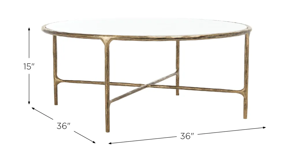 Raymond Round Metal Coffee Table Dimensions