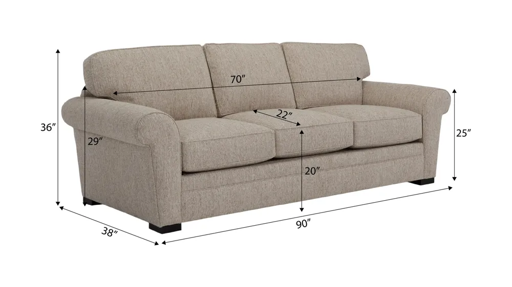 Artemis III 2-pc. Living Room Set Dimensions