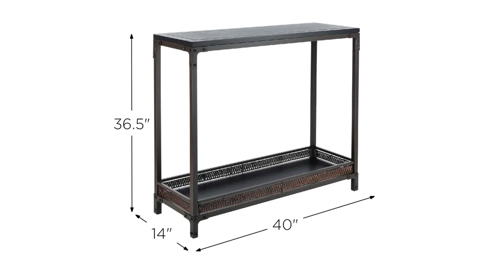 Garin Console With Storage Shelf Dimensions