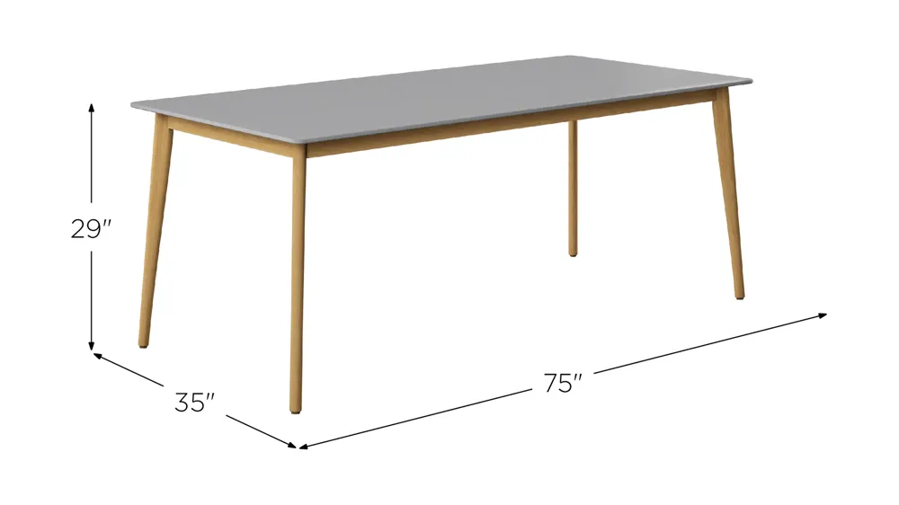 Amazonia Outdoor Rectangular Table Dimensions