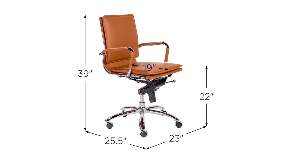 Gunar Low Back Office Chair Dimensions