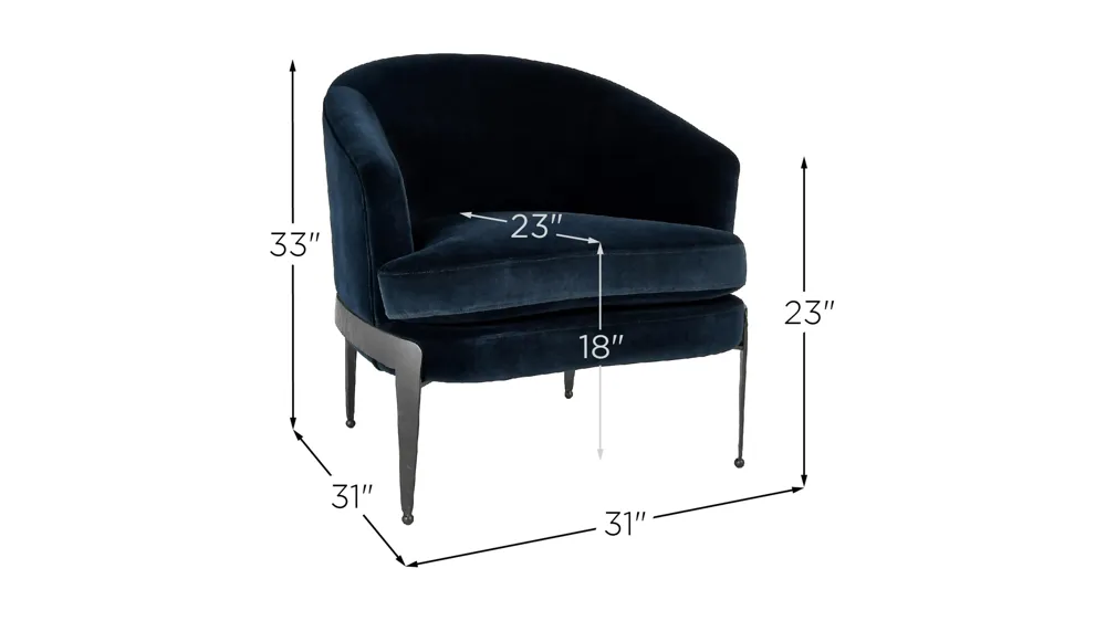 Aurelia Accent Chair Dimensions