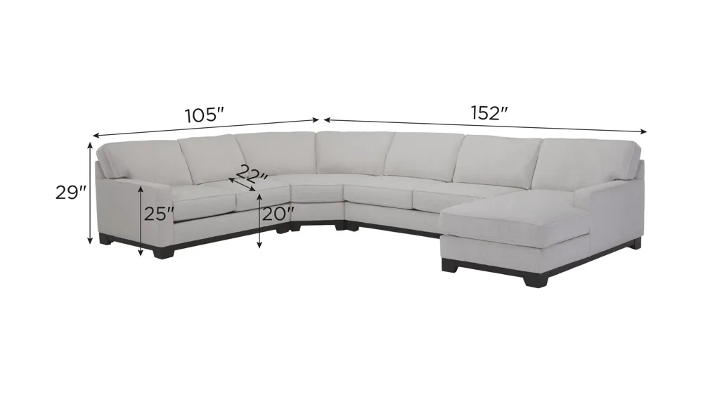 Artemis I 4-pc. Sectional Dimensions