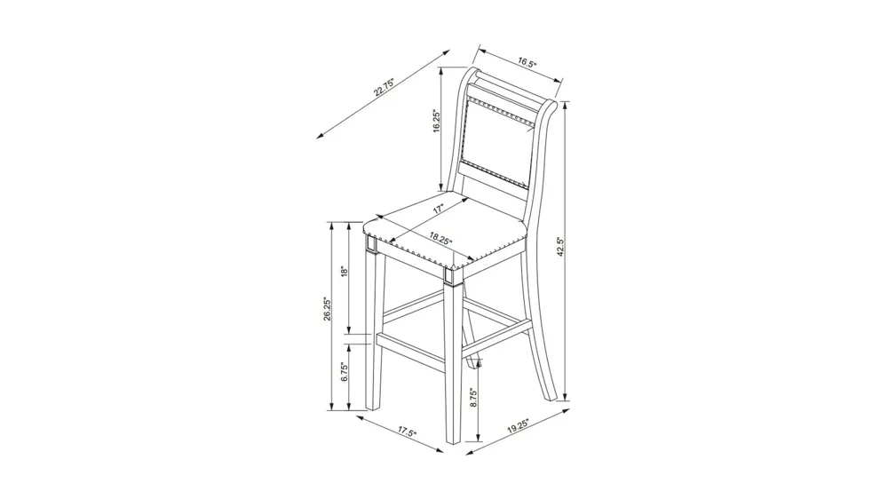 Emmy Counter Stool Dimensions