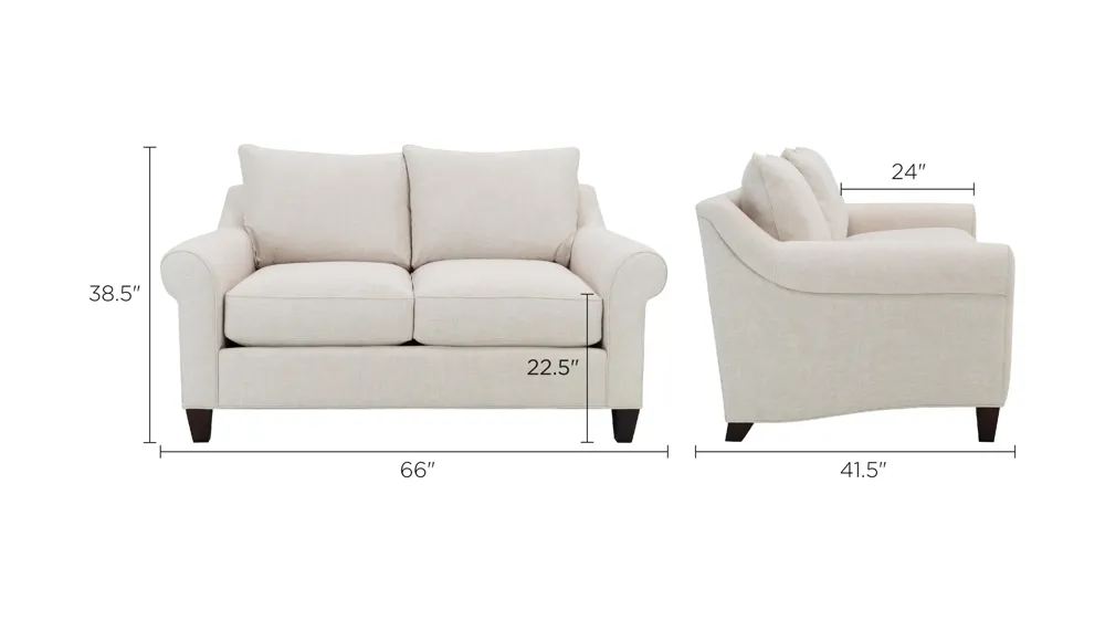 Gemma Loveseat Dimensions