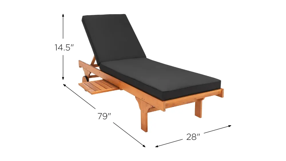Artria Chaise Lounge Chair With Side Table Dimensions