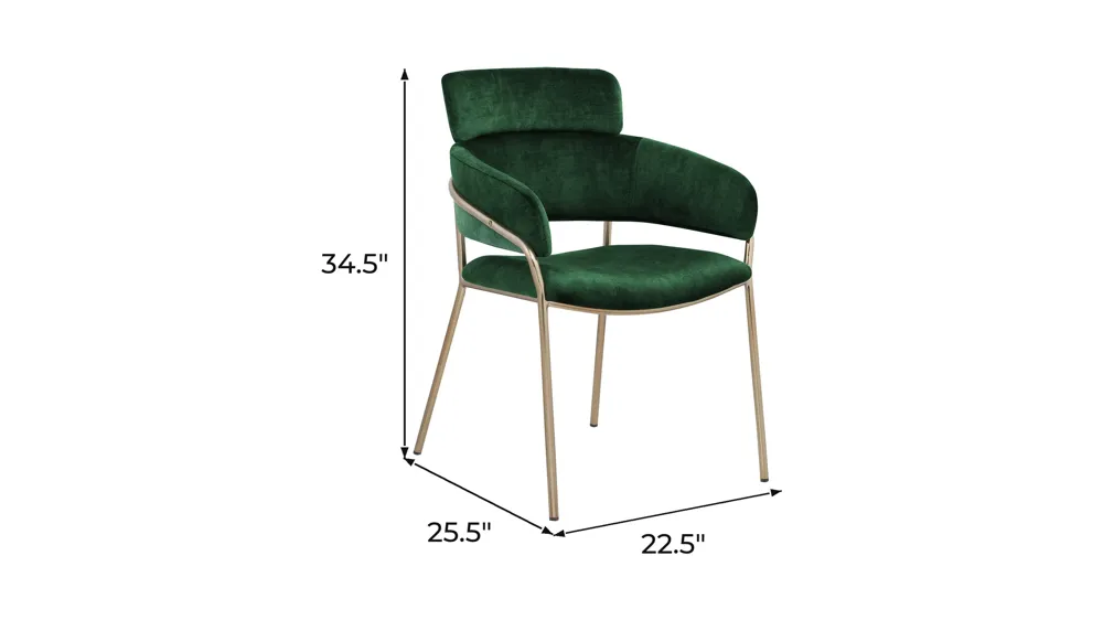 Yara Dining Chair - Set of 2 Dimensions