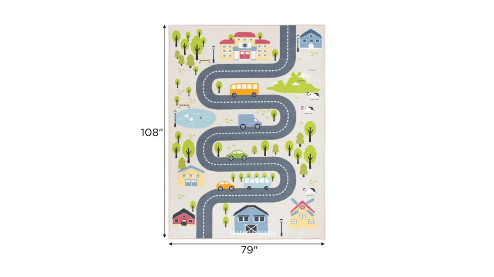 Vestal Kids' Playhouse Rug Dimensions