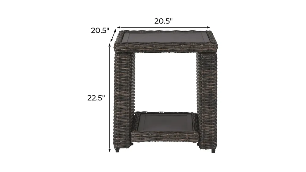 Grasson Lane Outdoor End Table Dimensions
