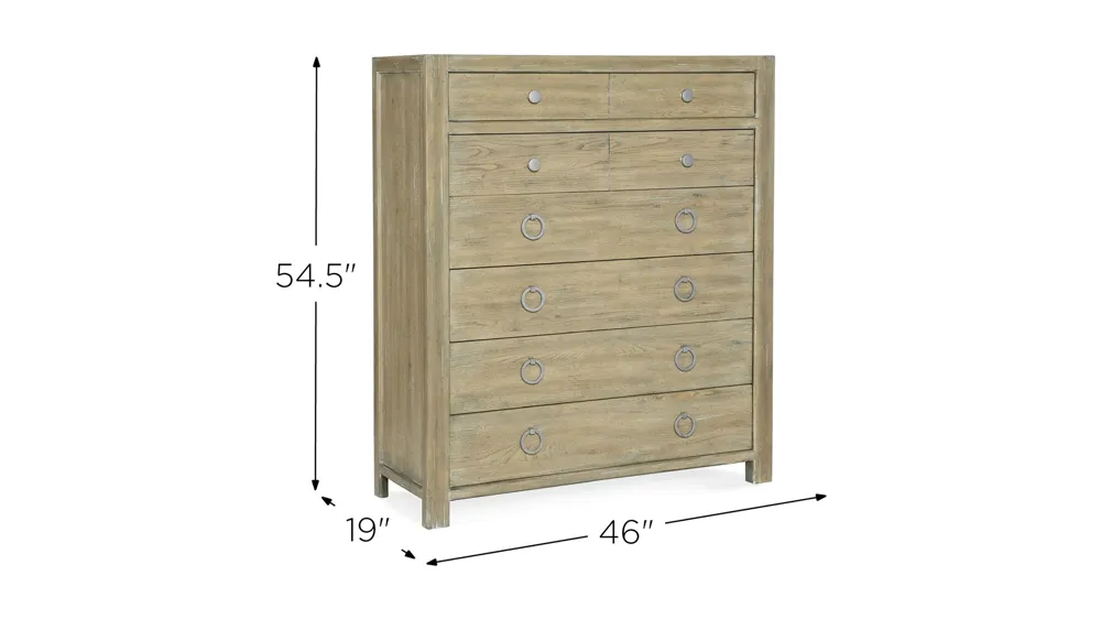 Sundance Six-Drawer Chest Dimensions