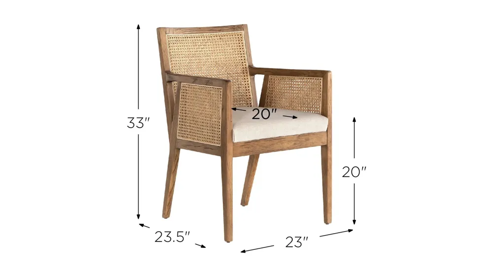 Parallel  Dining Armchair Dimensions