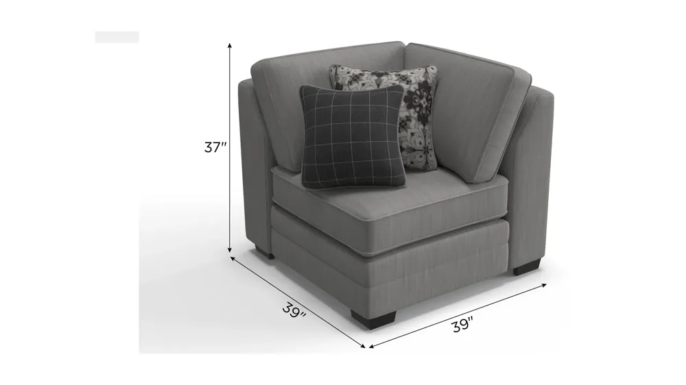 Caid Chenille Corner Dimensions