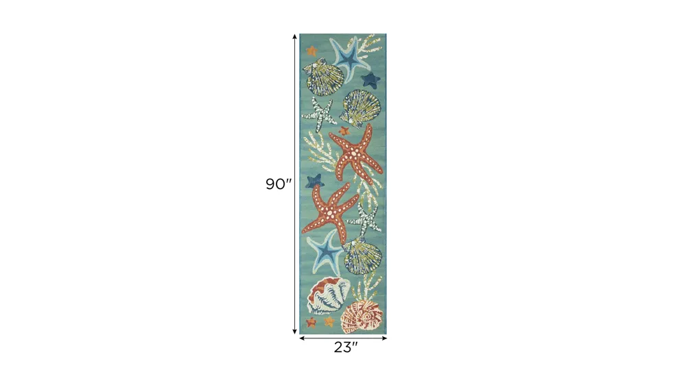 Marina Starfish Song Indoor/Outdoor Area Rug Dimensions
