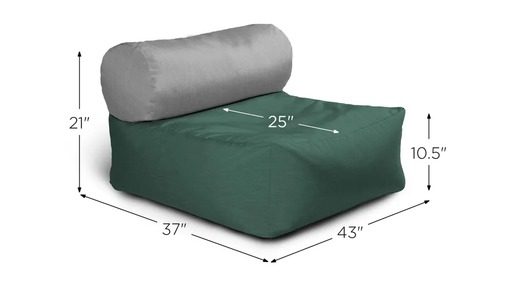 Kensington Large Outdoor Lounge w/ Bolster Dimensions